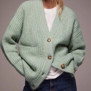 Zara Sea Green over-sized cardigan - Small